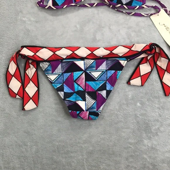 Gottex Virginia Geometric String Bikini Top and Matching Bottom Size 8 New - Picture 4 of 9